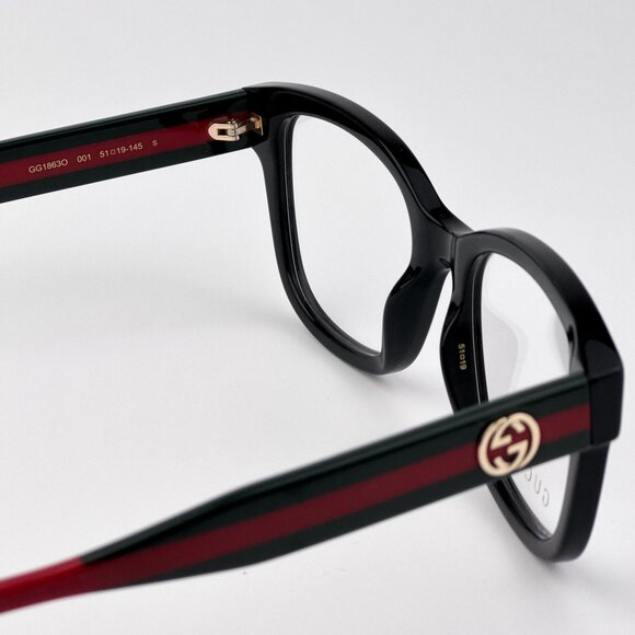 Gucci Women’s Eyeglasses – Black Square Frame | GG1863O 001 | NEW & AUTHENTIC - Picture 8 of 9
